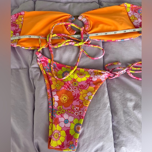 Kulani Kini Sunny Sangria bikini top and bottom. - Picture 5 of 6